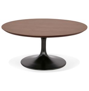 Kokoon® Niedriger Design-Tisch SPEL MINI 90x90x39,5 cm,Holz , Nussbaum,38,94 kg