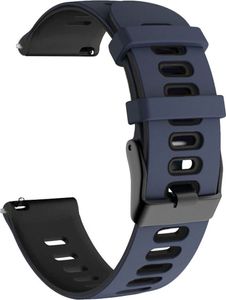 Sport Ersatz Armband für Honor Magic Watch 2 42mm Silikon Band Loop, Farbe:Dunkelblau Schwarz