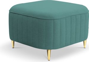 DomoHome čalúnená stolička LAREN - Moderný dizajn, Kovové nožičky, Kvalitné čalúnenie, Sedák stoličky, Opierka na nohy, Elegantný bytový doplnok, Rozmery: 60x60x41cm, Farba: TURECKÁ