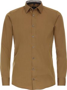 VENTI Herren Businesshemd Langarm Kent Modern-Fit Gelb 39