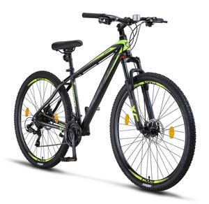 Licorne Bike Diamond Premium horský bicykel hliníkový, bicykel pre chlapcov, dievčatá, mužov a ženy - 21 rýchlostí - kotúčové brzdy pánsky bicykel, nastaviteľná predná vidlica 26, 27,5 a 29 palcov