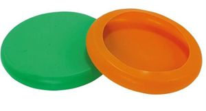 NOBBY Dosendeckel 2er Pack (grün + orange), Ø 11,5 cm