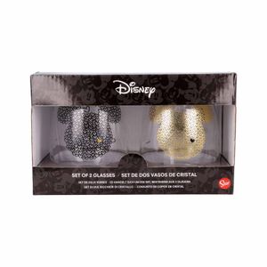Disney Mickey Mouse Trinkgläser Geschenkkarton Set 2 Metallic Gläser