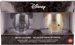 Disney Mickey Mouse Trinkgläser Geschenkkarton Set 2 Metallic Gläser