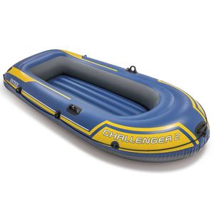 Intex Boot Schlauchboot Angelboot Ruderboot Challenger für 2 Personen, Set mit Paddel und Luftpumpe ,236x114x41cm Maximale Tragfähigkeit: 200 kg