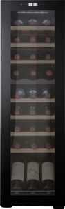 Freistehender Weinkühlschrank - Northern Collection 27 Black | Zwei Temperaturzonen 5 bis 18°C| Kompressorkühlung | 2 Zonen | UV-Glasr | Holzregale