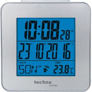Funkwecker Technoline WT 268 Silber Datum Timer Temperatur Alarm Beleuchtet