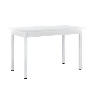 [en.casa] Moderner Esstisch für 4 Stühle weiß (120x60cm) Esszimmertisch Küchentisch