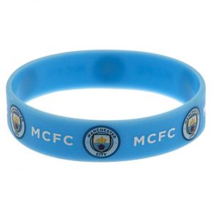 Oficiálny silikónový náramok Manchester City FC TA1316 (jedna veľkosť) (modrá)