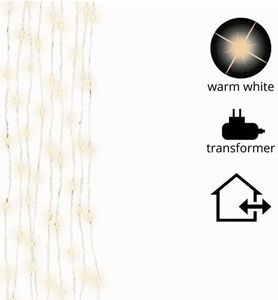 Kranz aus LED-Leuchten Lumineo Warmes Licht Flash Silberweiß (6,9 m)