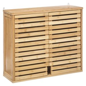 Wandschrank aus Bambus braun 51,5x58,5x20cm Stilvoll