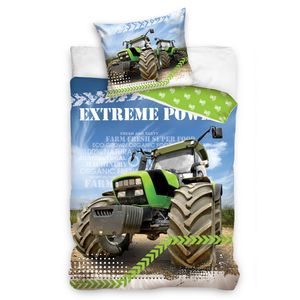 Traktor Bettwäsche 80x80 cm + 135x200 cm · Kinder Bettwäsche - 100% Baumwolle in Renforcé