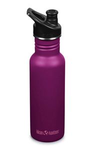 Klean Kanteen Unisex – Erwachsene 532ml Flasche, Purple Potion, Sport Cap