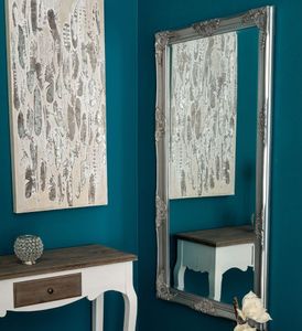 Barock Spiegel LORD antik-silber 132x72cm Wandspiegel