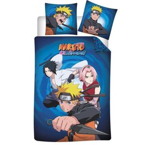 Anime Naruto Shippuden Flanell Kinder Bettwäsche Set 135-140x200 65x65 Baumwolle