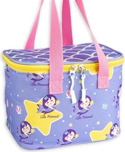 Milk&Moo Lunchbox | Isolierte Lunchtasche | Brotdose | Kühltasche | wasserfest Lunchbag | Kinder Brotbeutel | Lunch Tasche für Grundschule, Kita, Kindergarten | Blau/Rosa