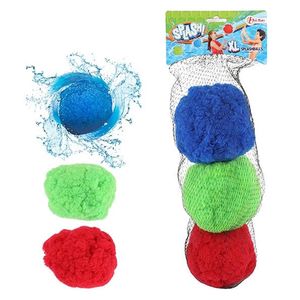 Toi-Toys wiederverwendbare Wasserbomben für Wasserschlacht - Wasserbälle Set - Wasser-Softball - Ø 15 cm - 3 Stück