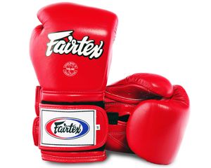 Fairtex Heavy Hitter's Boxhandschuhe - Mexican Style (BGV9), Rot 14 Unzen