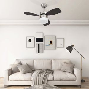 Stropný ventilátor so svetlom a ovládačom 76 cm, tmavohnedý