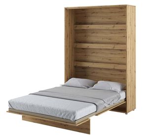 Nástenná posteľ Sklápacia posteľ BED CONCEPT BC-01 Vertical 140x200 ARTISAN OAK Nástenná sklápacia posteľ, sklápacia šatníková posteľ, šatníková skriňa s integrovanou sklápacou posteľou, funkčná posteľ vrátane lamelového roštu