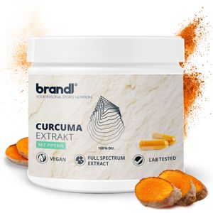 brandl® Curcuma Extrakt Kapseln mit Curcumin & Piperin | Vegan