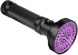 UV-Taschenlampe, verbesserte UV-Lampe 100 LED-Taschenlampe, Schwarzlicht-Ultraviolettlampe