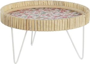 Taca na przekąski DKD Home Decor 26 x 26 x 14,5 cm naturalny metal drewno MDF Shabby Chic