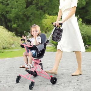 Kompletný skladací kočík s úložnou taškou na športové sedadlo. ružová