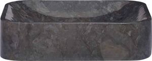 vidaXL Waschbecken Schwarz 40x40x10 cm Marmor