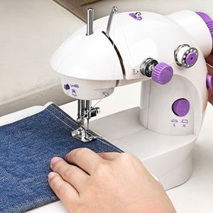 Nähmaschinen, elektrische Mini-Reisenähmaschine, Strickmaschine, Strom\Batterien betrieben, mit Pedal, für Haushalt, Reisen, Kinder, Anfänger