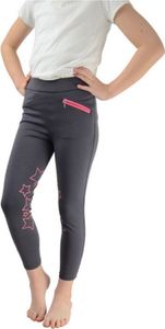 HyPERFORMANCE - "Stella" Reitleggings für Kinder BZ3056 (104) (Eisengrau/Pink)
