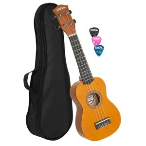 Cascha HH3964 Sopran Ukulele-Set Gelb