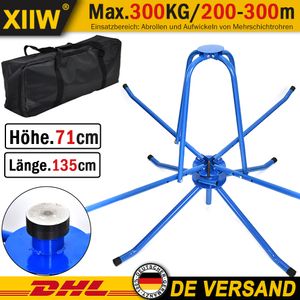 600m Rohrhaspel Abrollgerät f Fußbodenheizung Rohr Abwickler Kabel Abroller Max.300kg 16-32mm