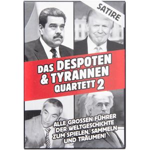 Tyrannen & Despoten Quartett - Das Diktatoren Kartenspiel die 32 übelsten Führer der Geschichte auf Spielkarten - Red Edition