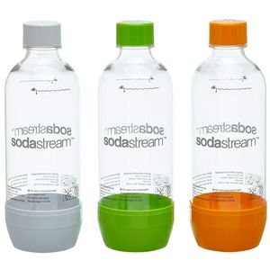 SodaStream PET lahve na vodu zelená oranžová bílá 1000ml 3 kusy