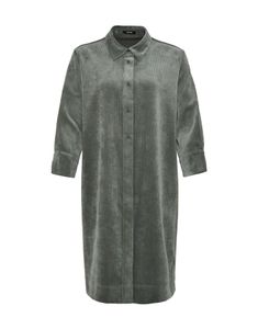 Opus Kleider lang Damen Wedelia Hemd Größe 40, Farbe: 3062 dark sage