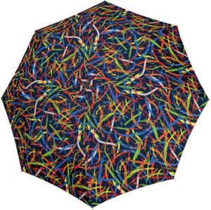 doppler Taschenregenschirm Regenschirm Fiber Magic Expression Black schwarz mehrfarbig