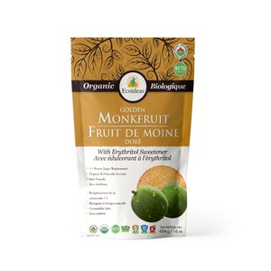 ECOIDEAS - Organische Monkfruit mit Erythritol - Golden - 454g