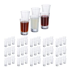 relaxdays 96 x shot glasses 4cl