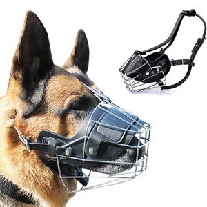 Metall Maulkorb Hunde Maulkörbe Ledermaulkorb für Groß Hunde Beißen und Sicherheitsgefühl für Meistens Hunde Hinterer, XXL