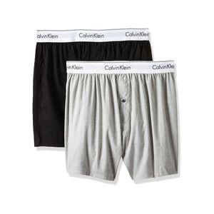 Calvin Klein Herren Slim Fit Boxershorts mit 2er-Packung, Mehrfarbig XL