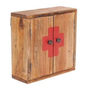 VINTAGE MEDICÍNSKA SKRIŇKA | 35x35x13cm (VxŠxH) Nástenná skrinka z prírodného dreva
