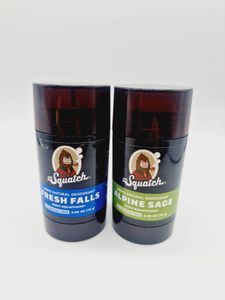 Dr. Squatkodorant für Herren - Kiefer Tar + frisches Wasser  Aluminium freies natürliches Deodorant (78,4 ml, Pack von 2)