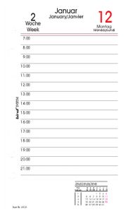 viazaný náhradný kalendár 2024 pre plánovač stretnutí A6 model 10603 denný kalendár