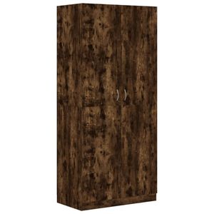 vidaXL Kleiderschrank Räuchereiche 90x52x200 cm Holzwerkstoff