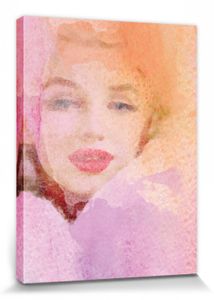 Frauen Poster Leinwandbild Auf Keilrahmen - Lady In Rose (80 x 60 cm)