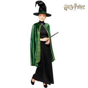 Harry Potter Kostüm "Professor McGonagall" für Damen - Grün | Zauberin Magierin Größe: XL