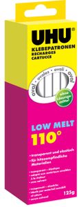 UHU Klebepatronen Low Melt 110C transparent elastisch 10 Sticks 125g