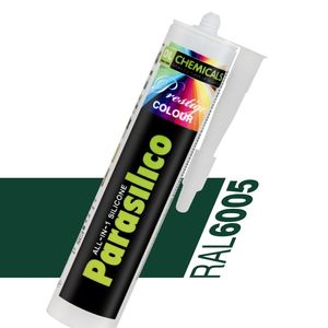 1x Kartusche, Grün (Moosgrün) RAL 6005 | Profi Silikon Parasilico 310ml Kartuschen Dichtstoff Sanitär, Küchenbereich, Innen-und Außen Bausilikon, Große Farbauswahl