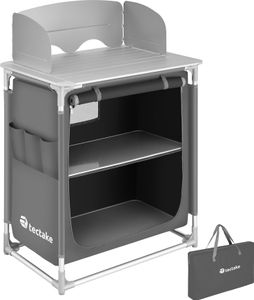 Kempingová kuchyňa Premium s 2 priehradkami skladacia 76 x 53,5 x 107 cm